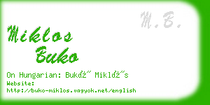 miklos buko business card